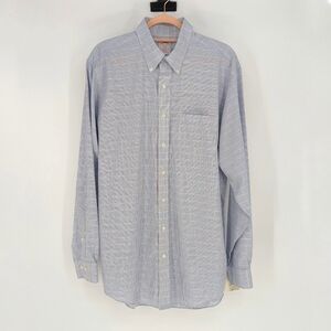 Brooks Brother Plaid Button Down Dress Shirt Blue 16.5-6/7 Business casual